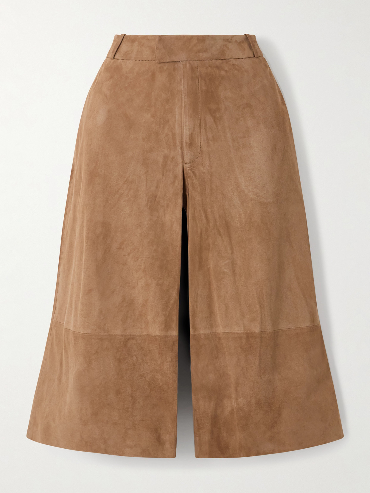 Arma Jina Paneled Suede Shorts In Brown