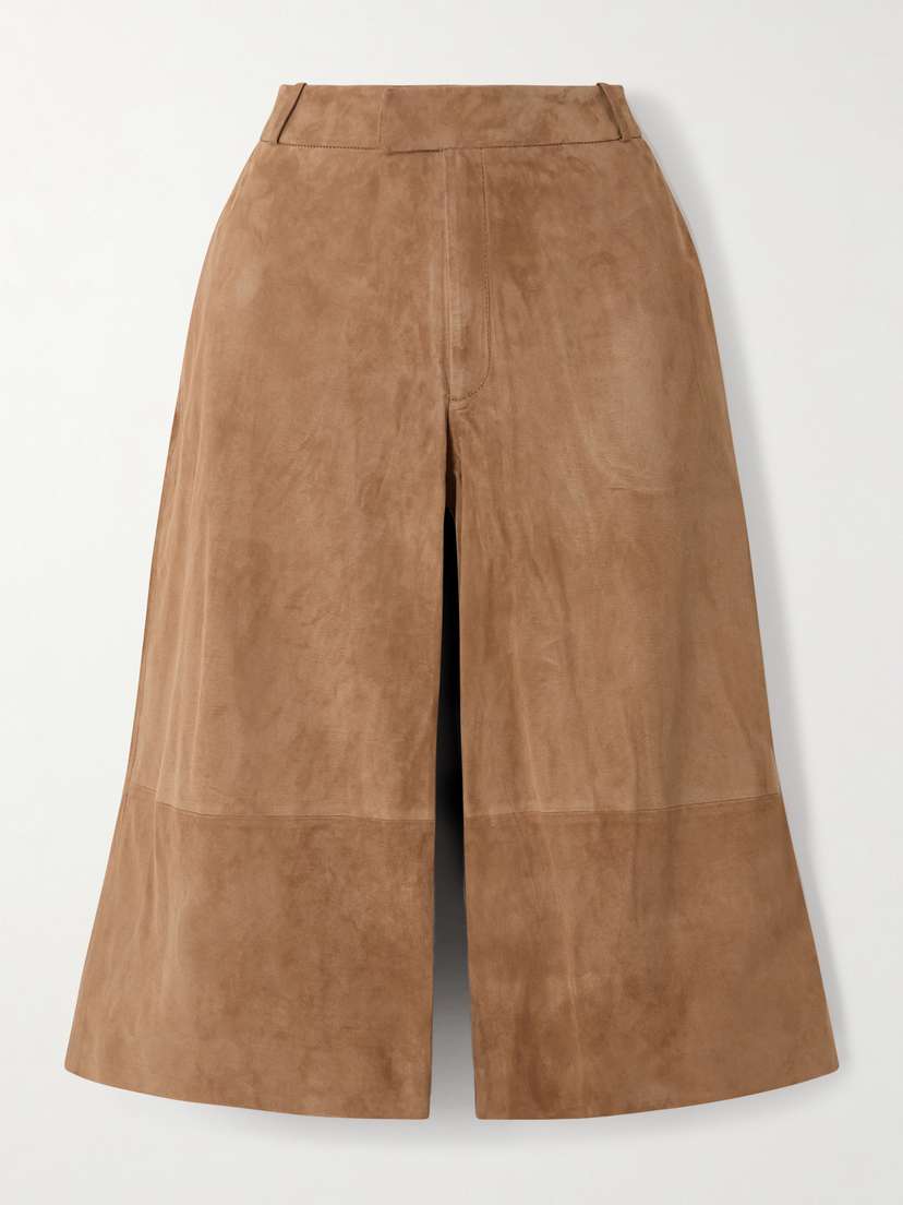 ARMA Jina Paneled Suede Shorts