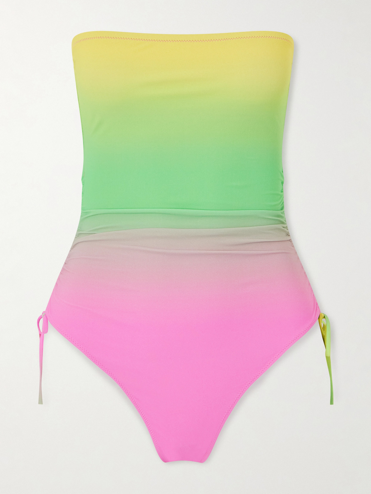 Lido Venti Strapless Ruched Dégradé Swimsuit In Multi