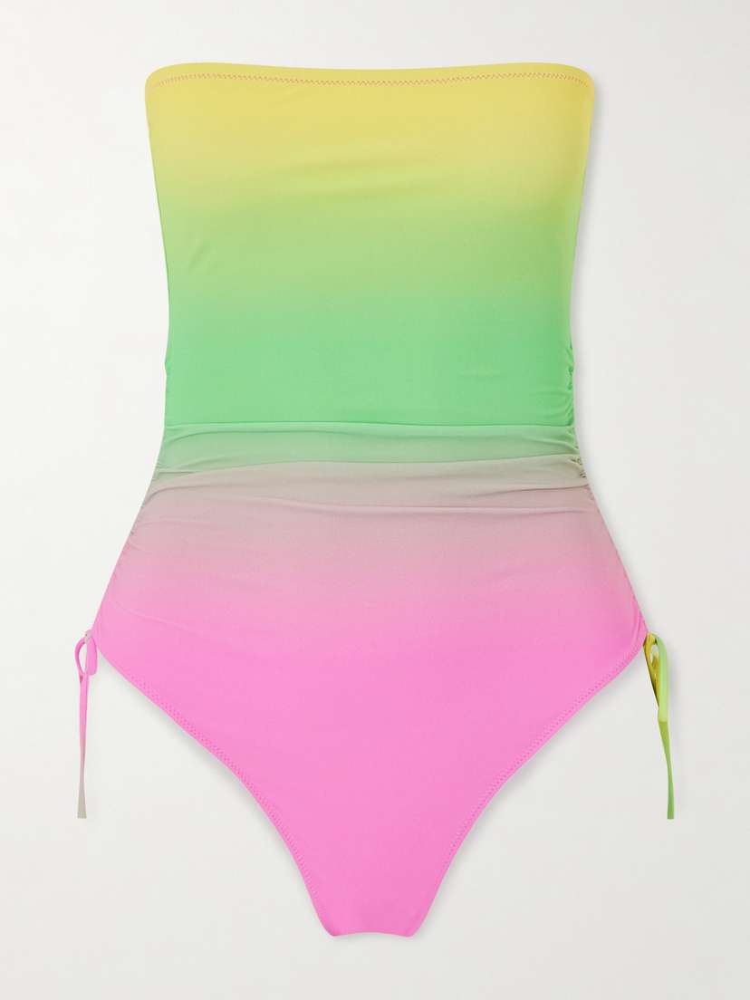 Lido Venti Strapless Ruched Dégradé Swimsuit