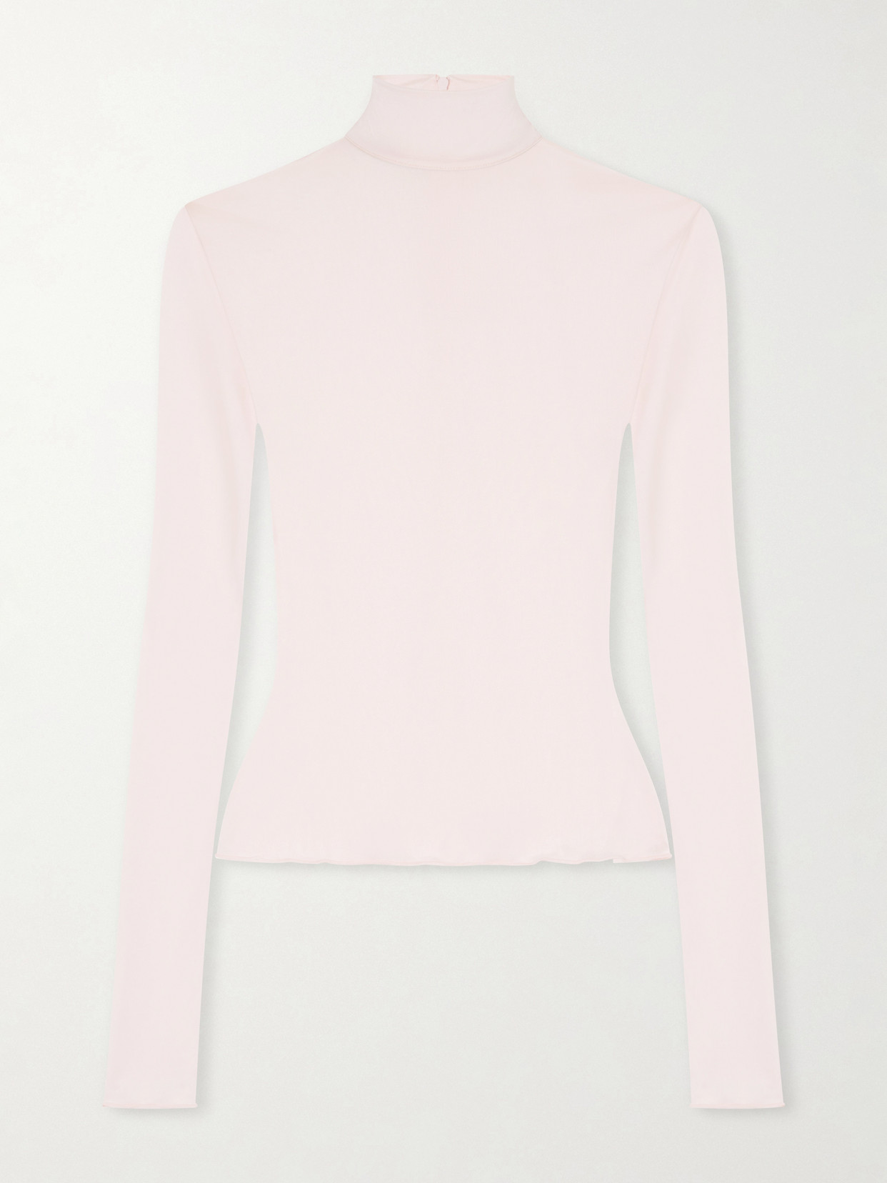 The Park Dakota Lyocell Turtleneck Top In Pink