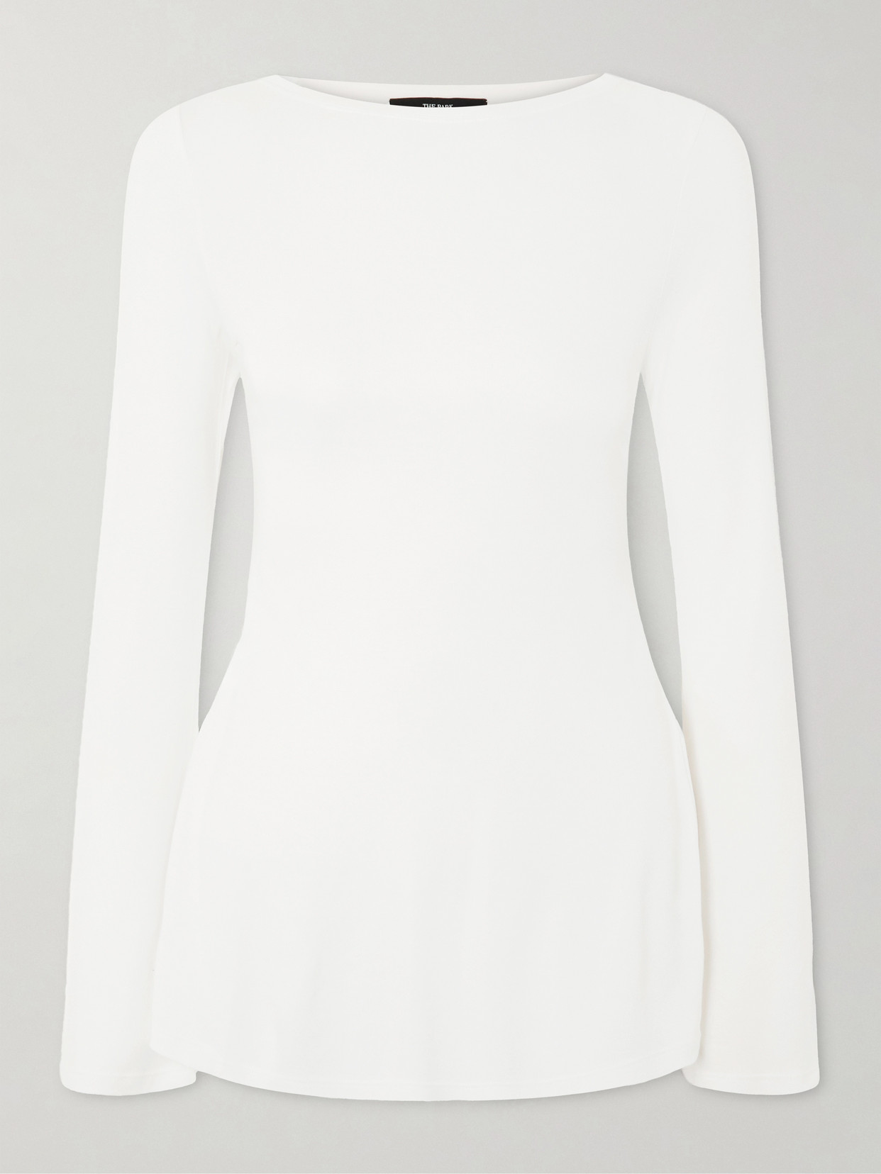 The Park Evelyn Jersey Blouse In White