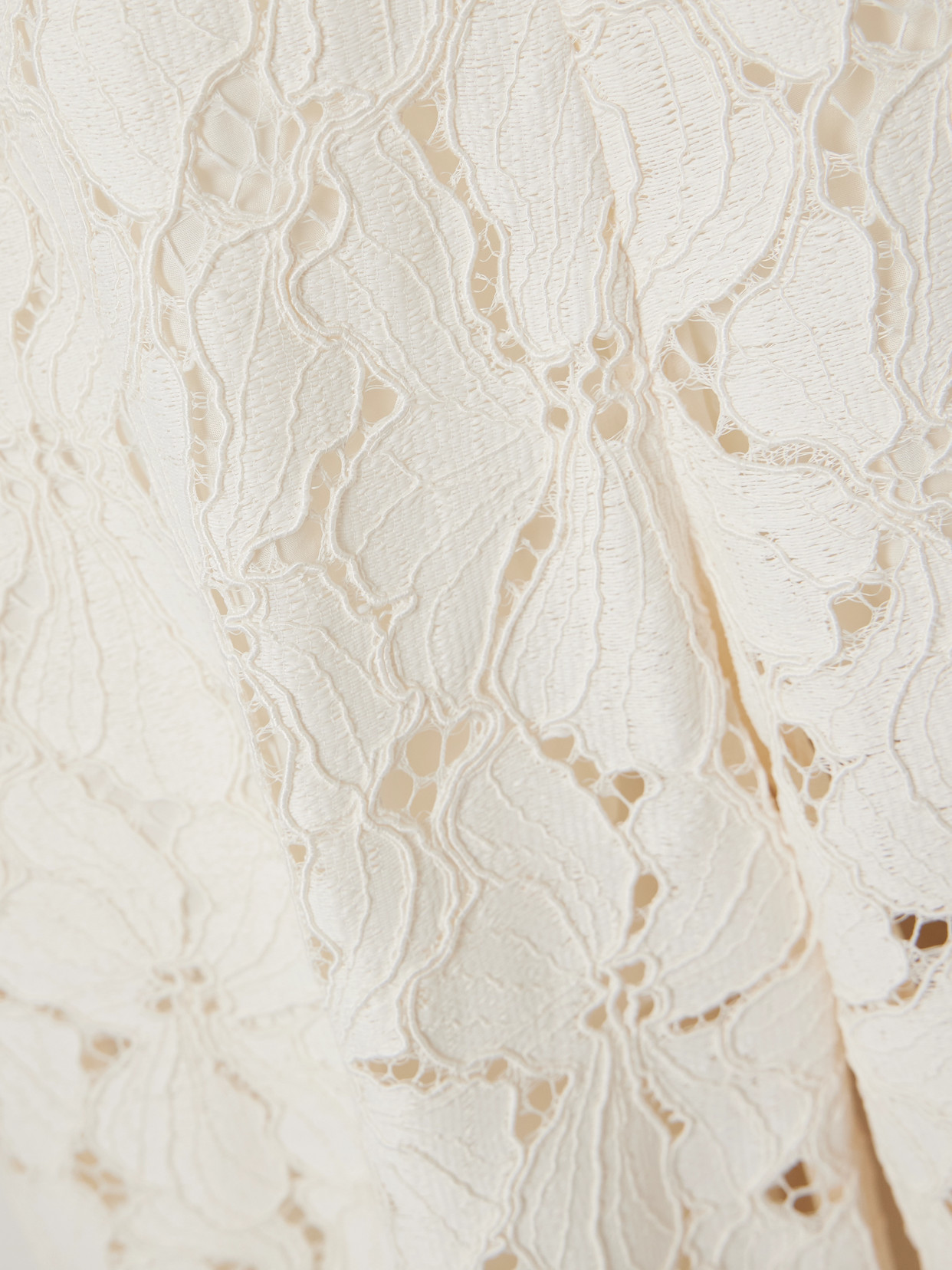 Loretta Caponi Cipro Scalloped Corded Lace Straight-leg Pants In White