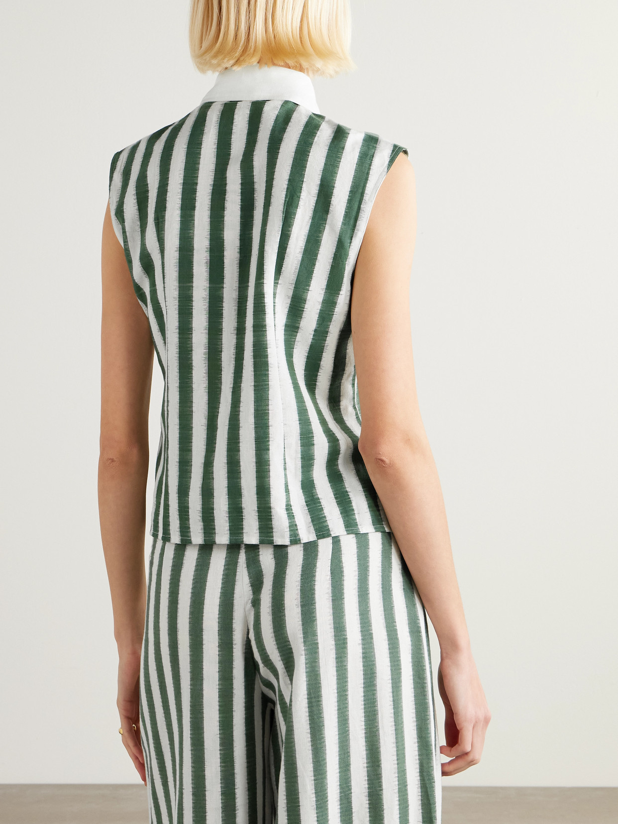 Ylena Ikat Striped Cotton Shirt