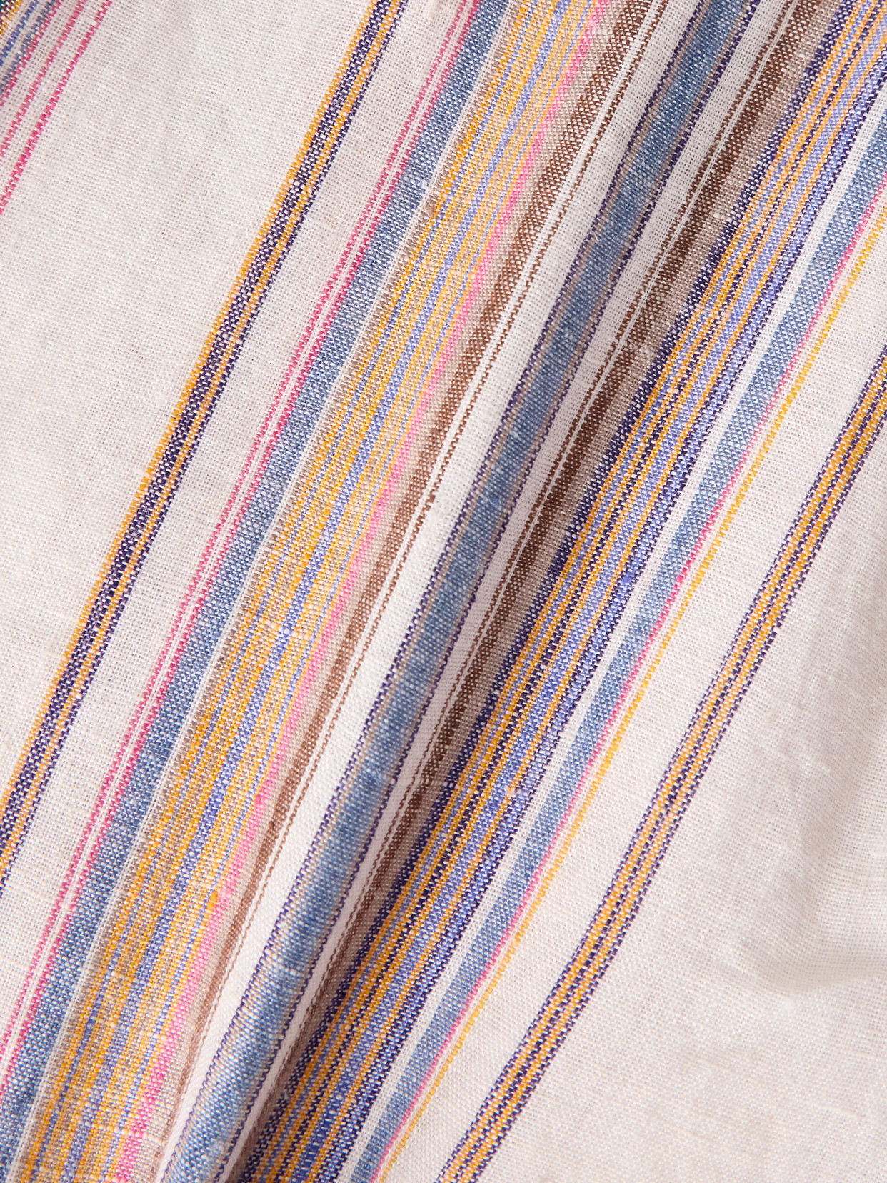 Emporio Sirenuse Striped Linen Shorts In Multi