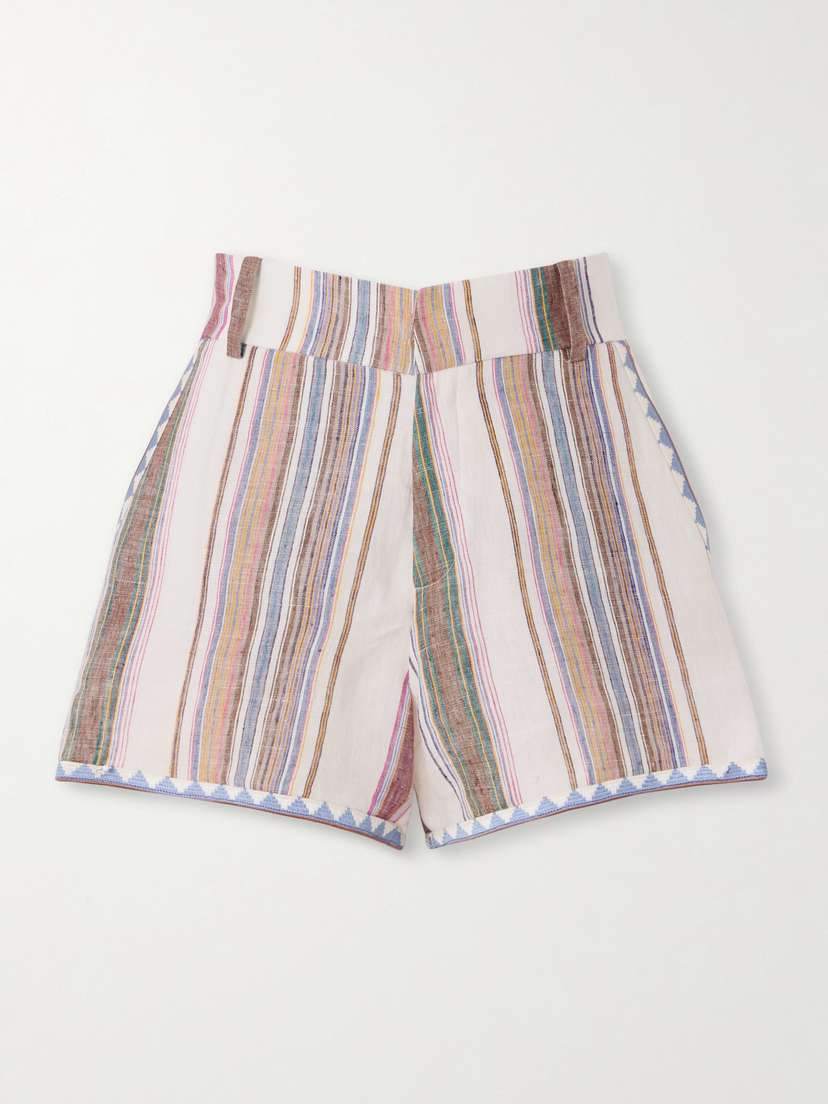 Emporio Sirenuse Striped Linen Shorts