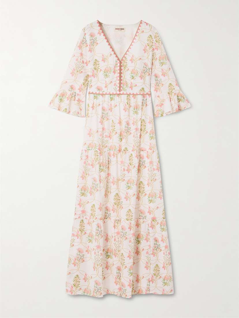 Emporio Sirenuse Bella Floral-print Cotton Midi Dress