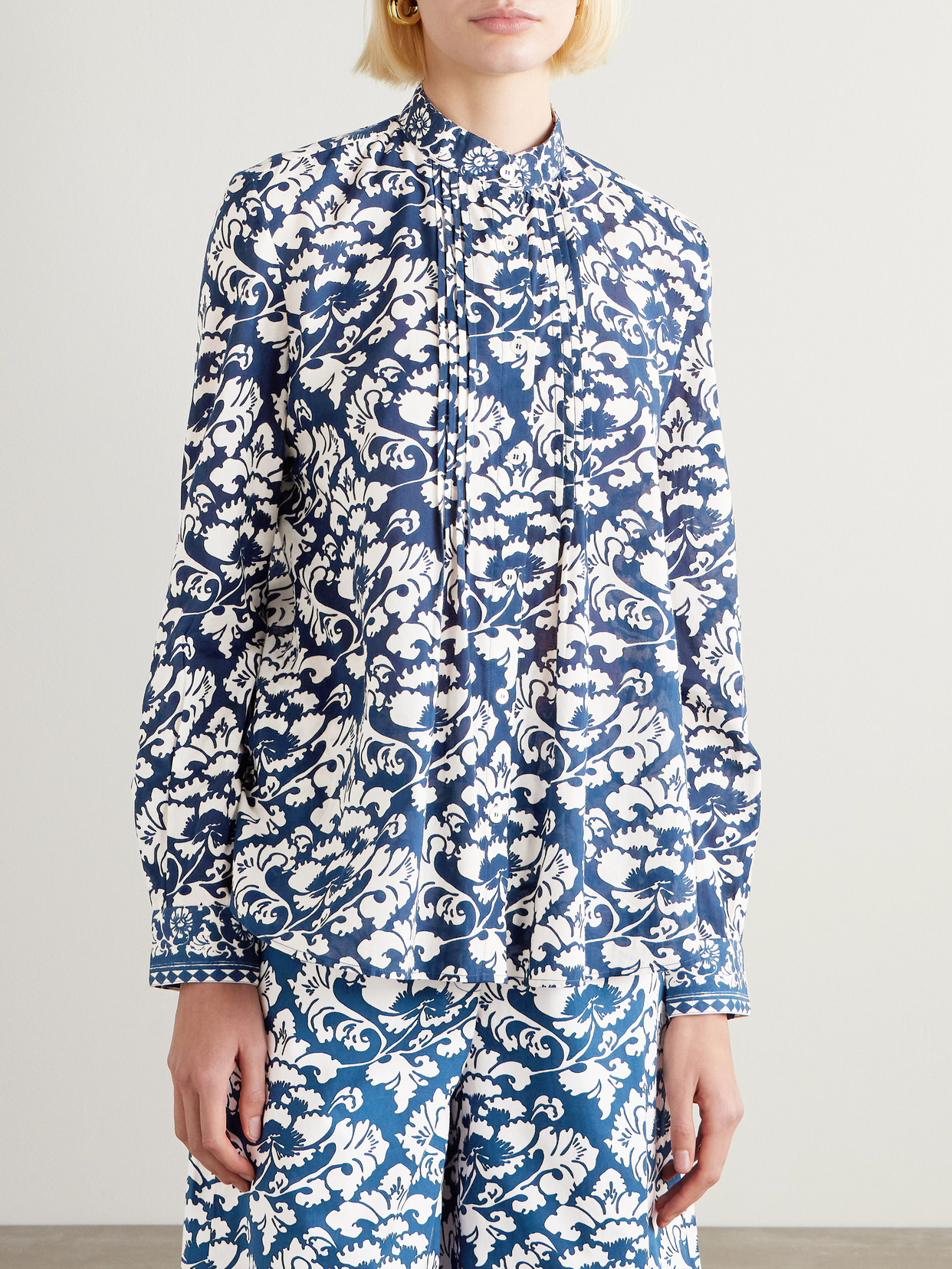 Chiara Floral-Print Cotton Blouse
