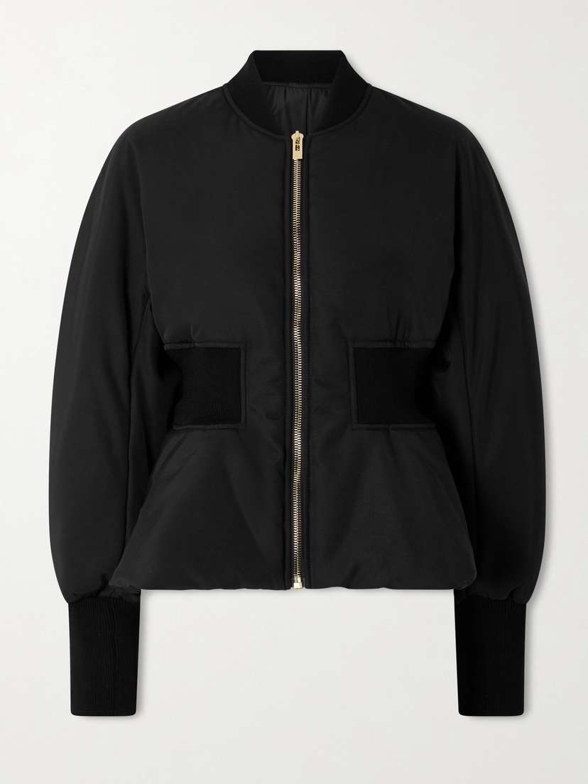 Alaïa Peplum Shell Bomber Jacket