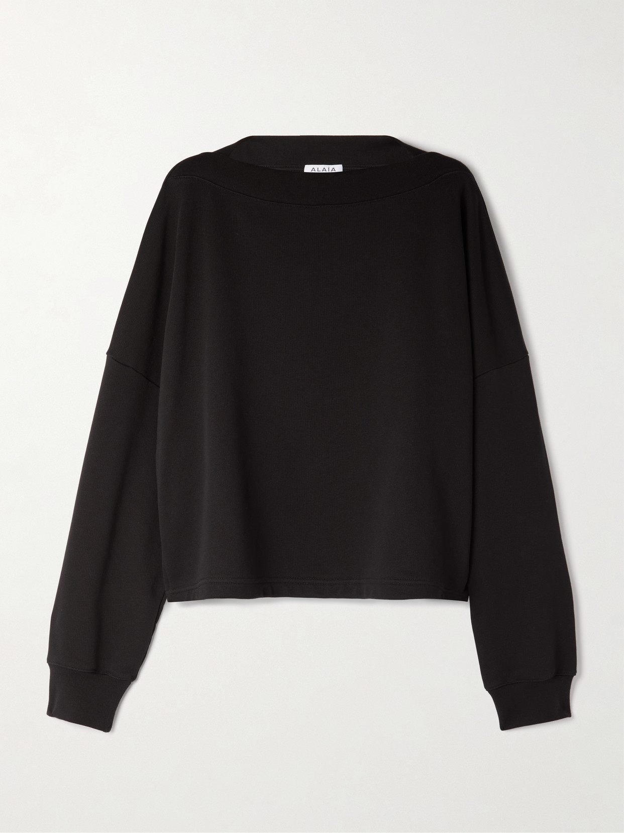 Alaïa Oversized Cotton-jersey Sweatshirt In Black