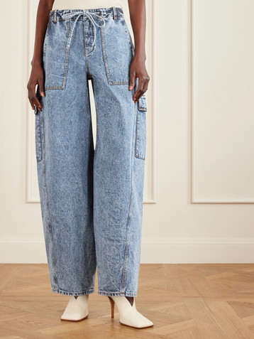 Alaïa Mid-rise barrel-leg jeans