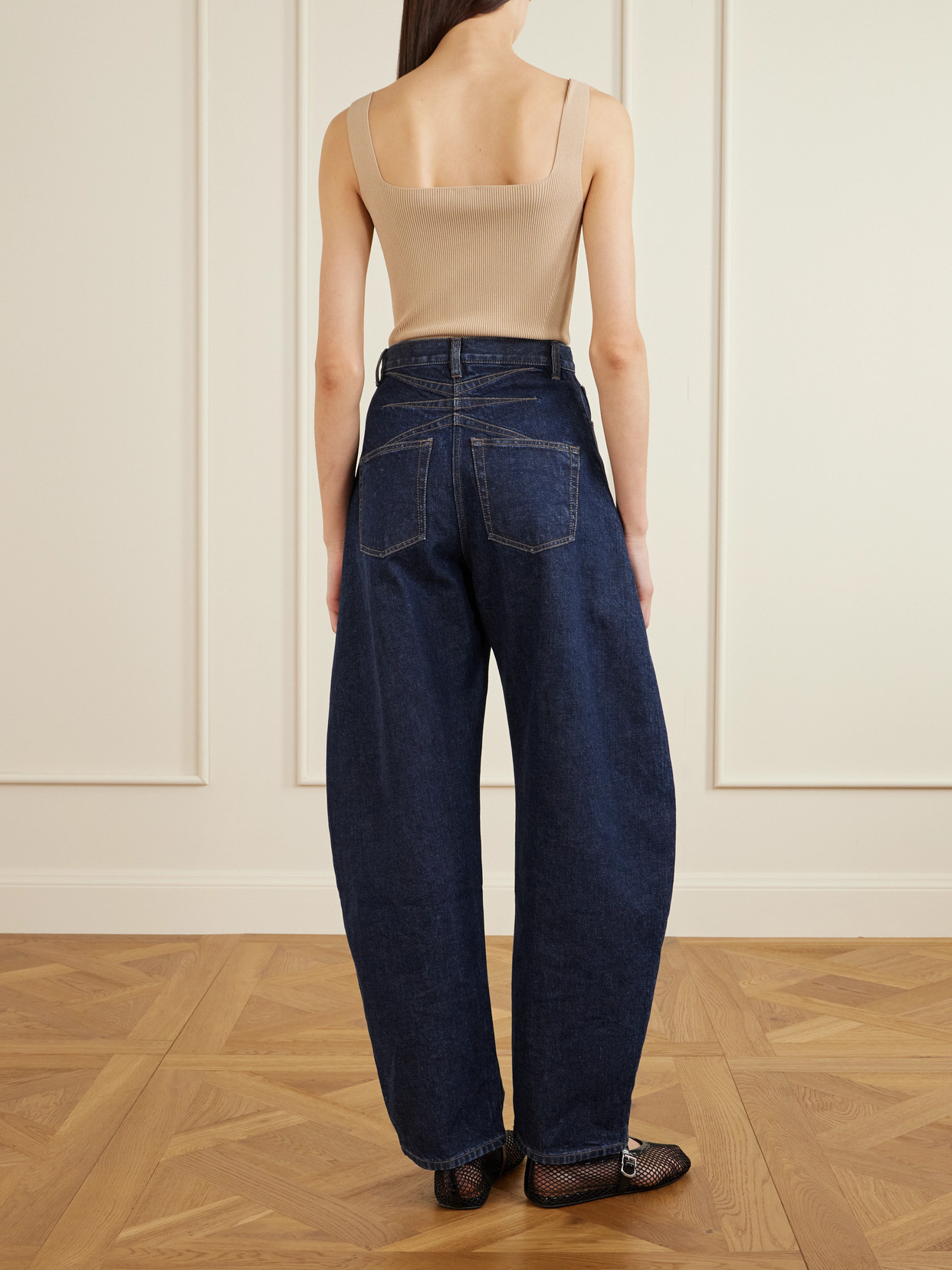 Alaïa - High-Rise Barrel-Leg Jeans