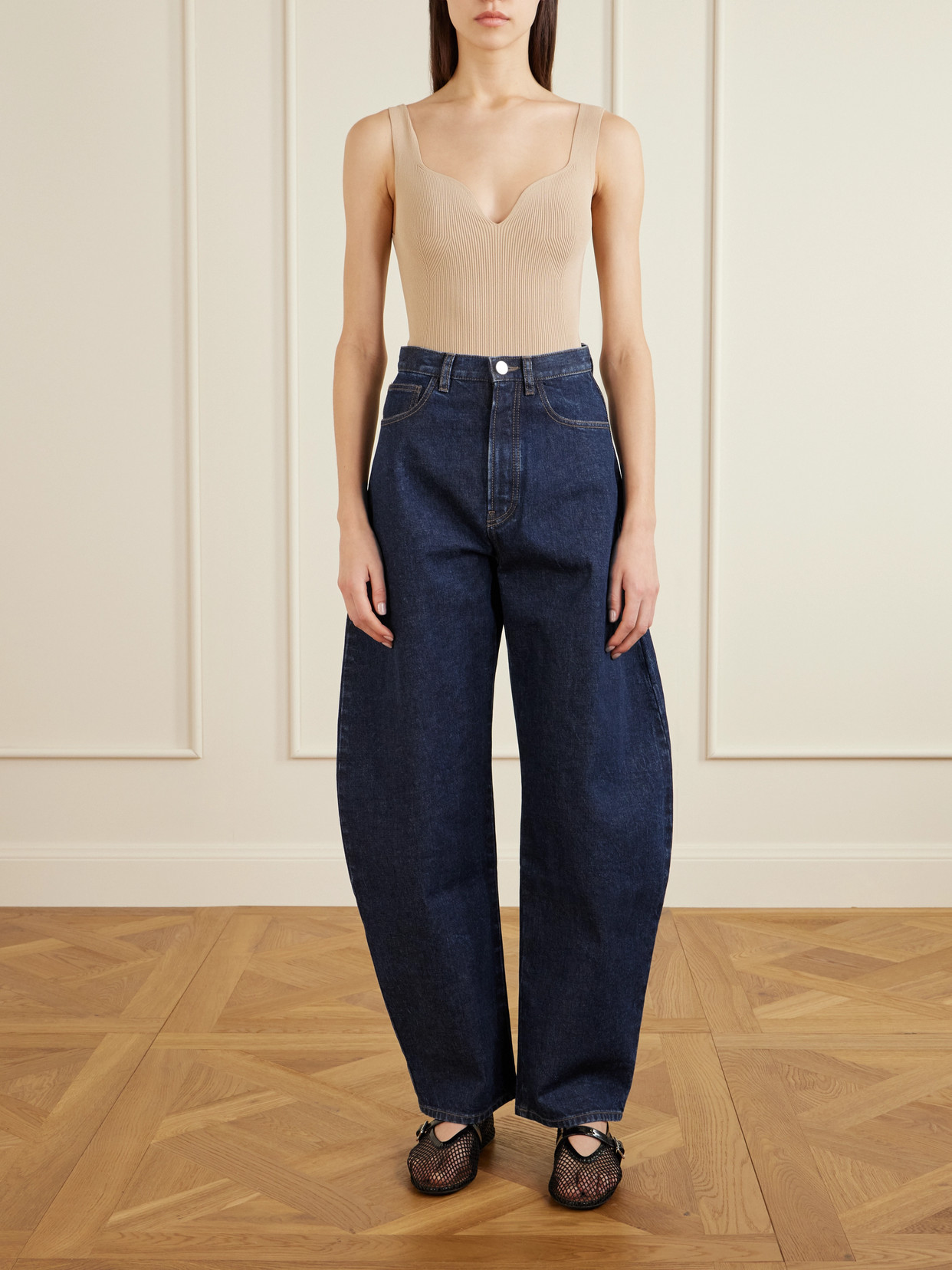 Alaïa - High-Rise Barrel-Leg Jeans