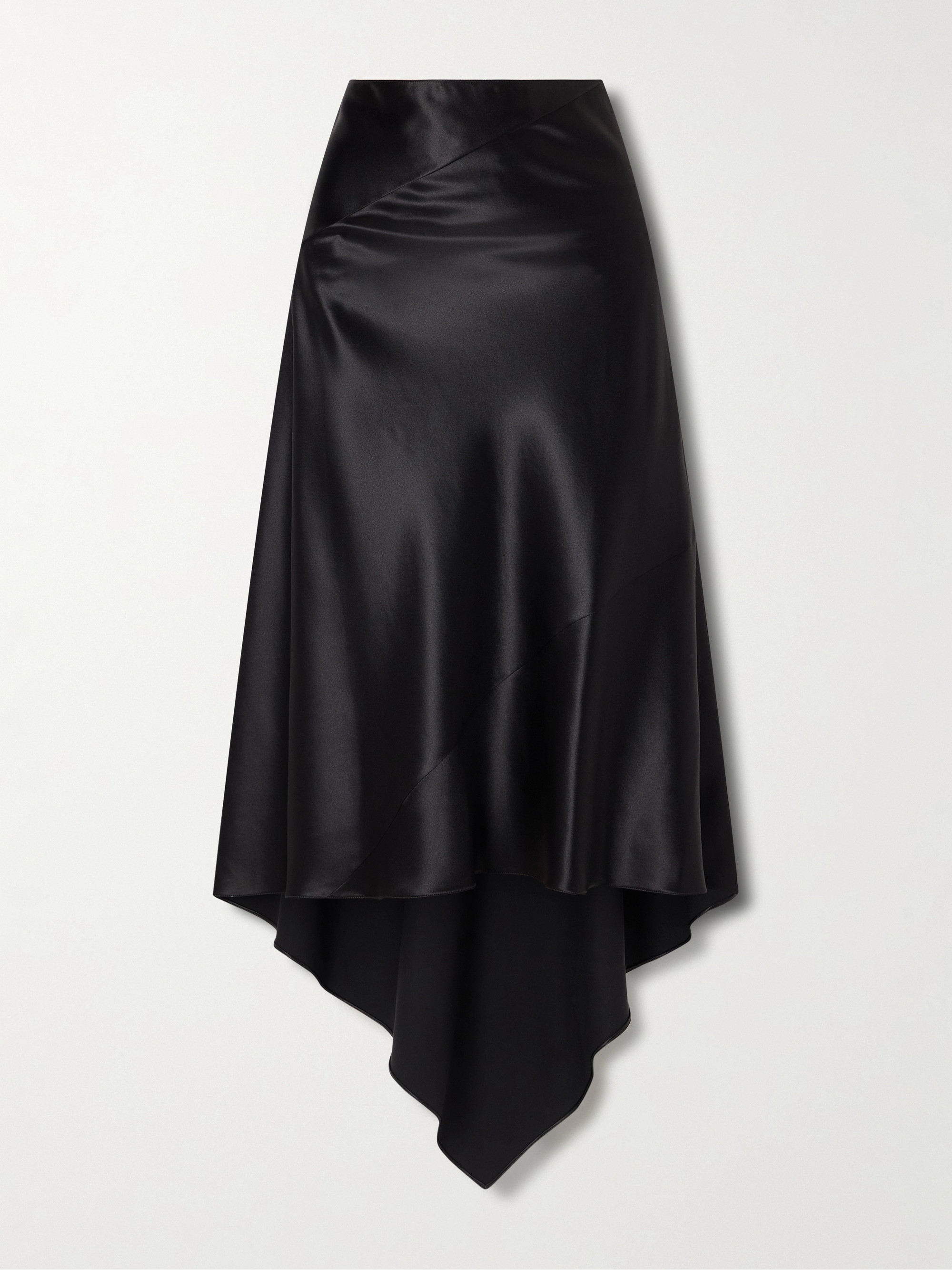 Alaïa - Asymmetric silk-satin skirt | Plush