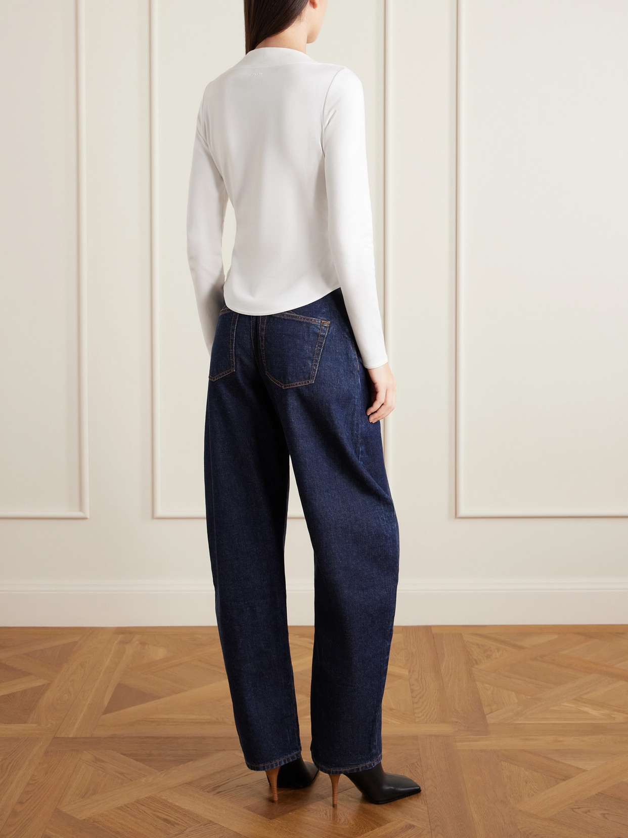 Alaïa - Asymmetric Cotton-Blend Jersey Top