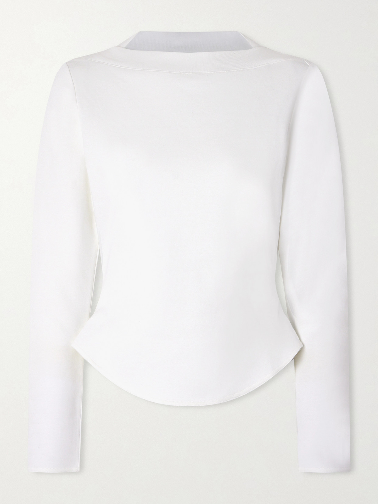 Alaïa - Asymmetric Cotton-Blend Jersey Top