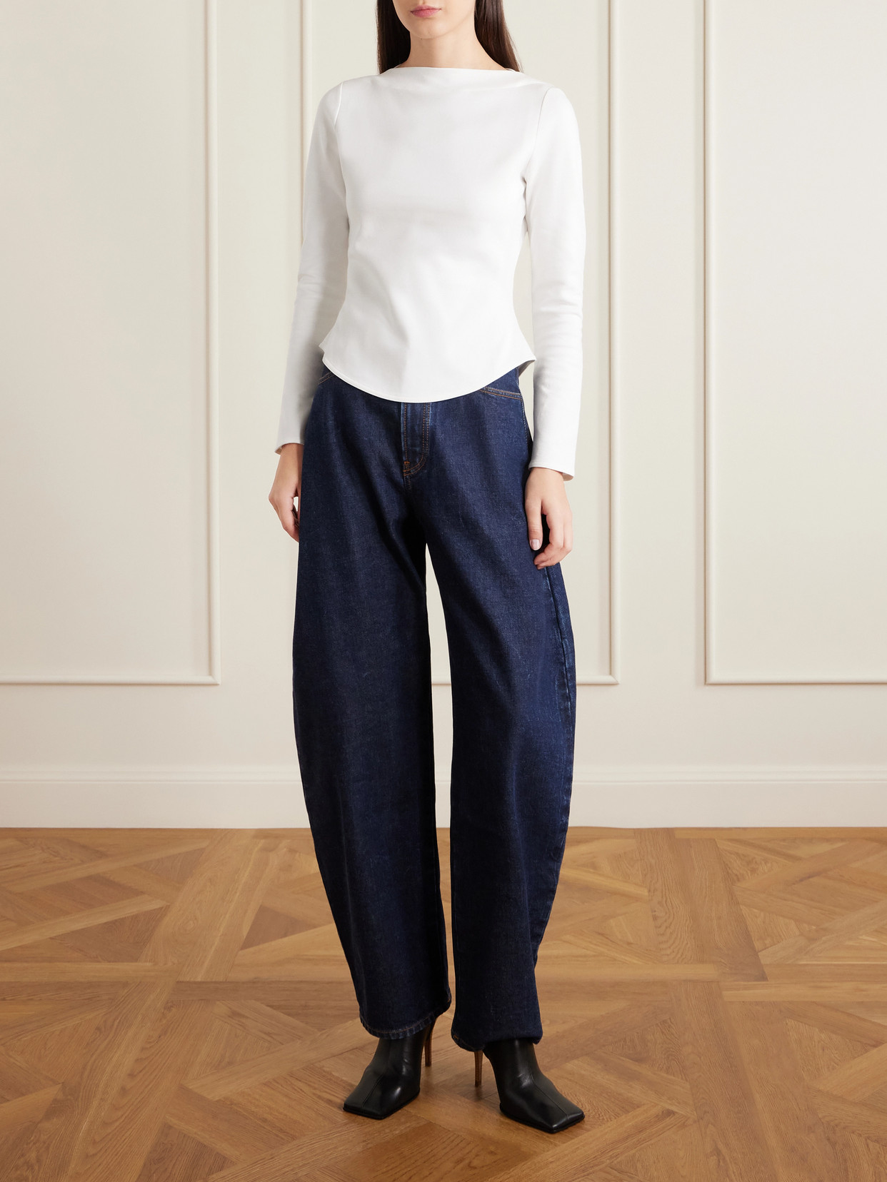 Alaïa - Asymmetric Cotton-Blend Jersey Top