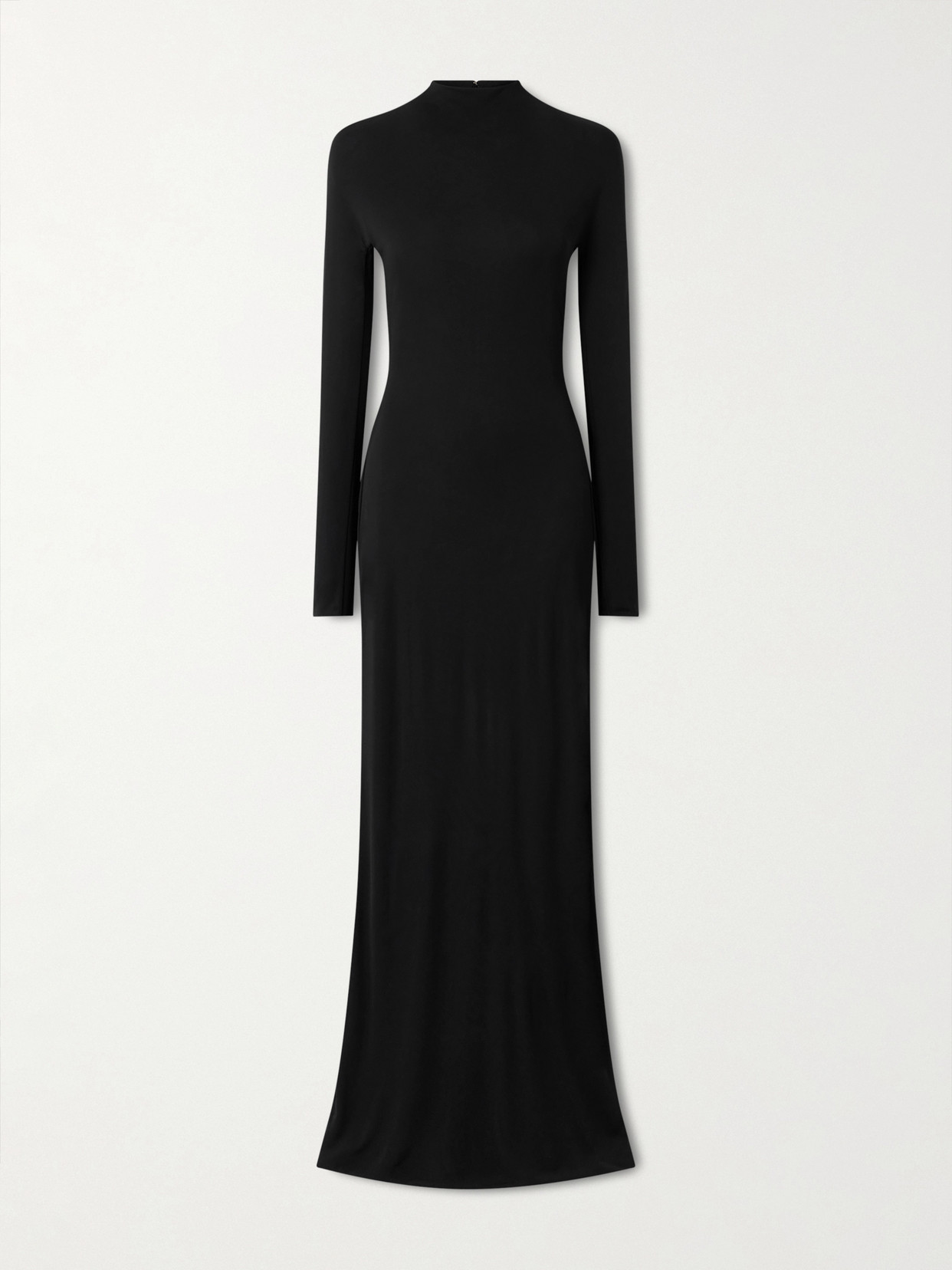 Alaïa Jersey Mock-neck Gown In Black