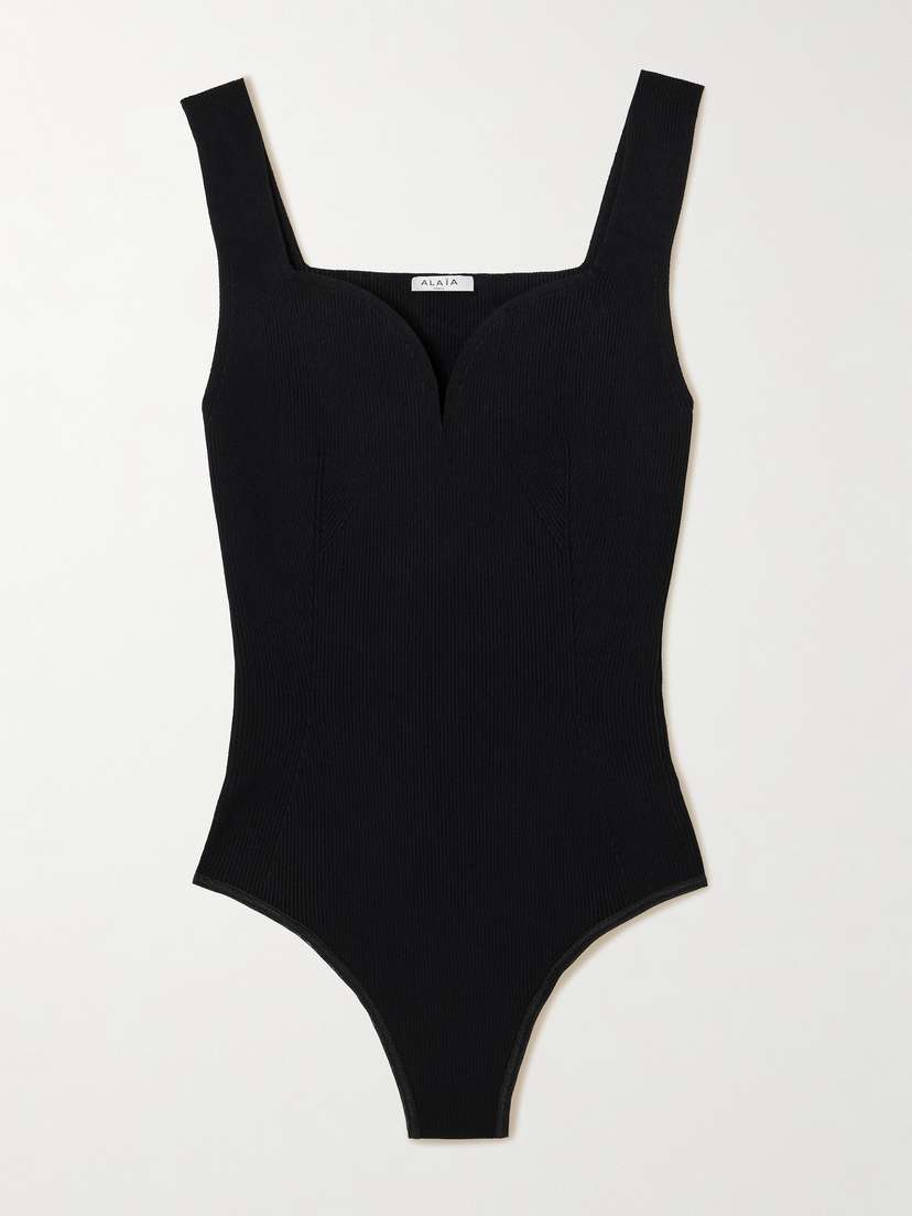 Alaïa Ribbed Jersey Bodysuit