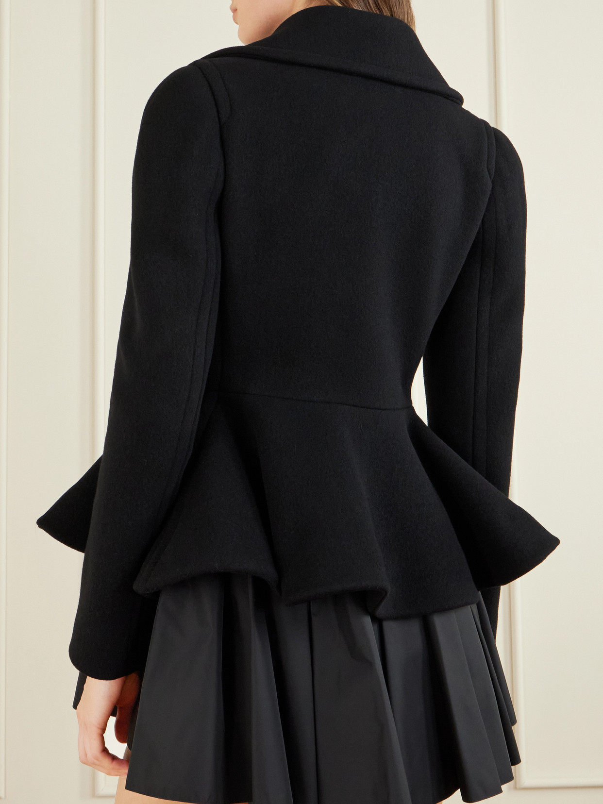 Alaïa - Double-Breasted Wool-Blend Peplum Coat