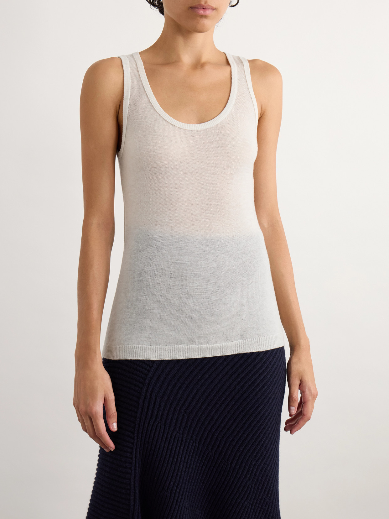 Alaïa Wool-blend Tank In White
