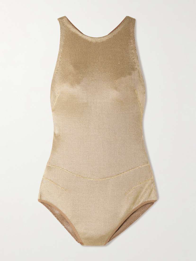 Alaïa Metallic Knitted Bodysuit