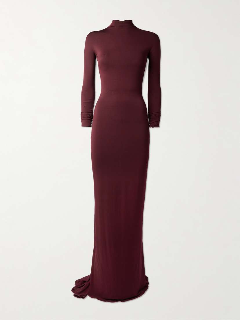 Alaïa Jersey Mock-neck Gown