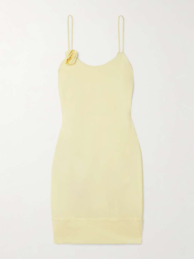 Maygel Coronel Jacinto Appliquéd Stretch-jersey Mini Dress