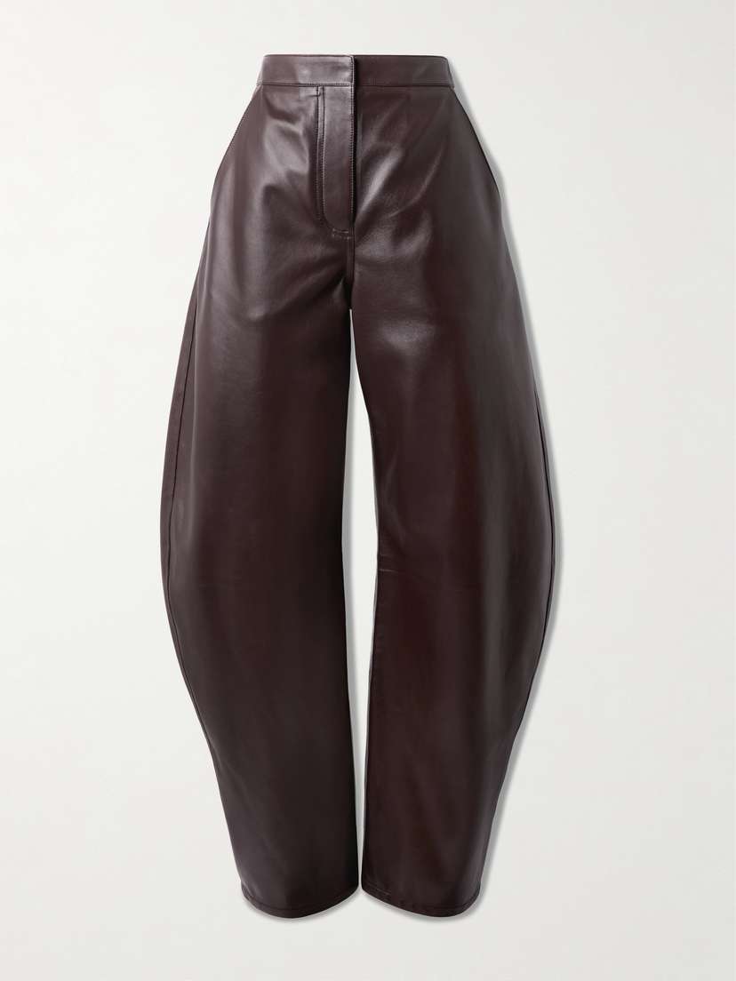 Alaïa Leather Barrel-leg Pants