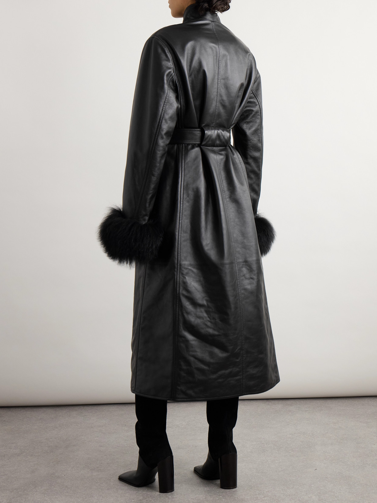 Alaïa - Shearling-Trimmed Coat