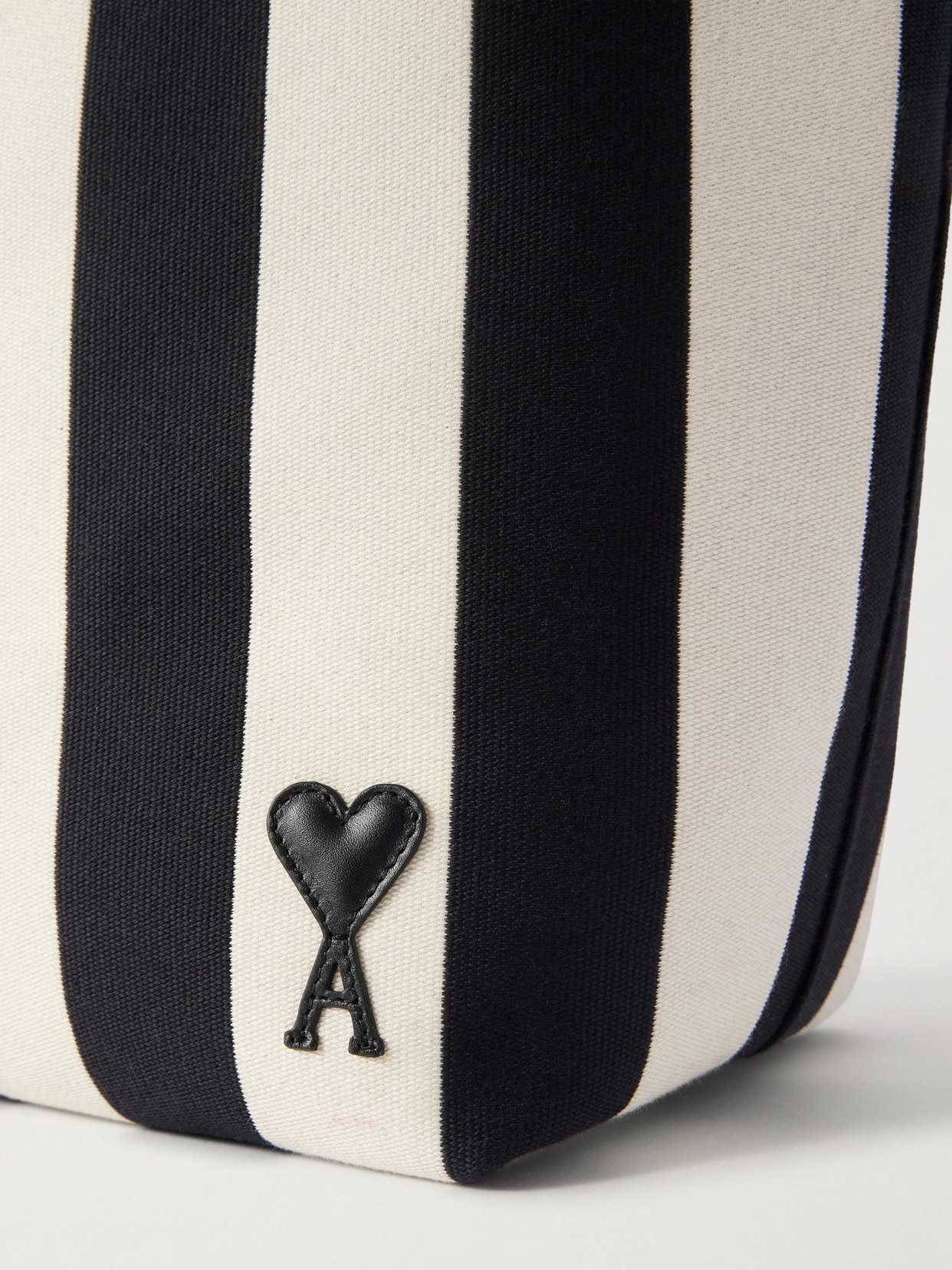 Ami Alexandre Mattiussi Ami Paris Ami De Coeur Medium Black Cotton Polyester Polyurethane Shoulder Bag In Multi