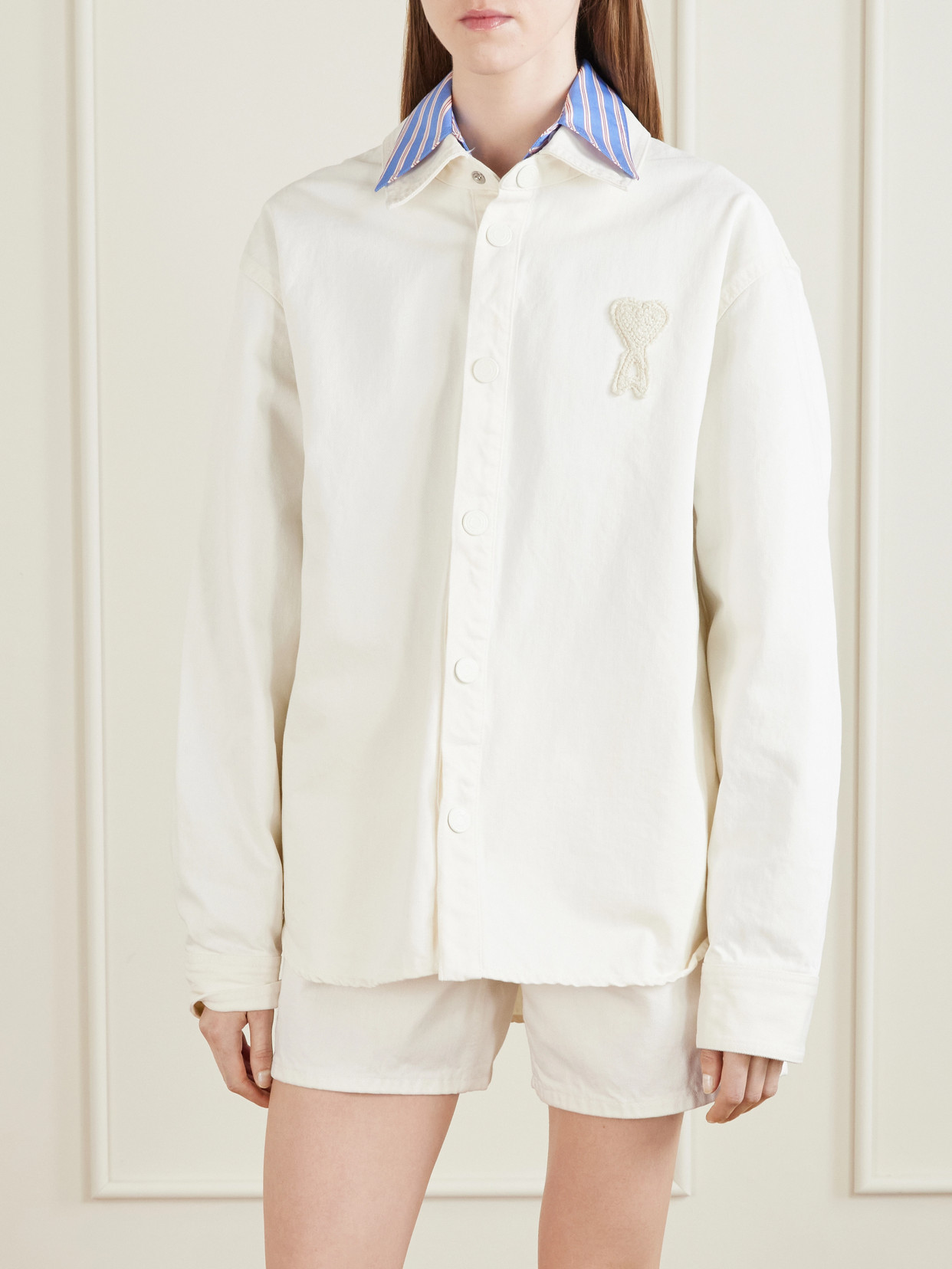 Embroidered Cotton Overshirt