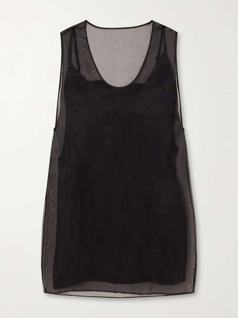 AMI PARIS Silk-organza Top