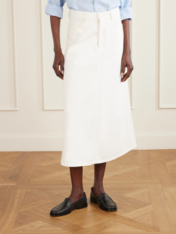 Ami Paris Denim midi skirt