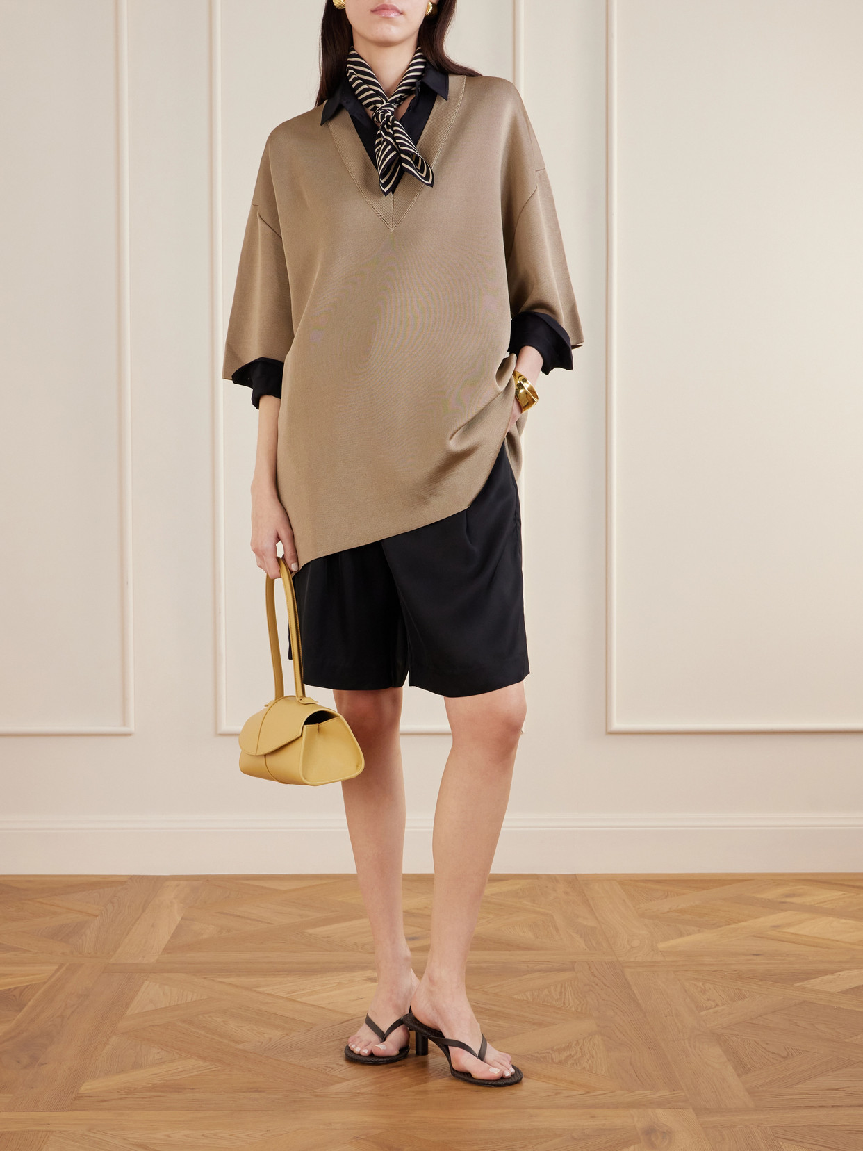 Double-Faced Satin-Jersey And Sweater