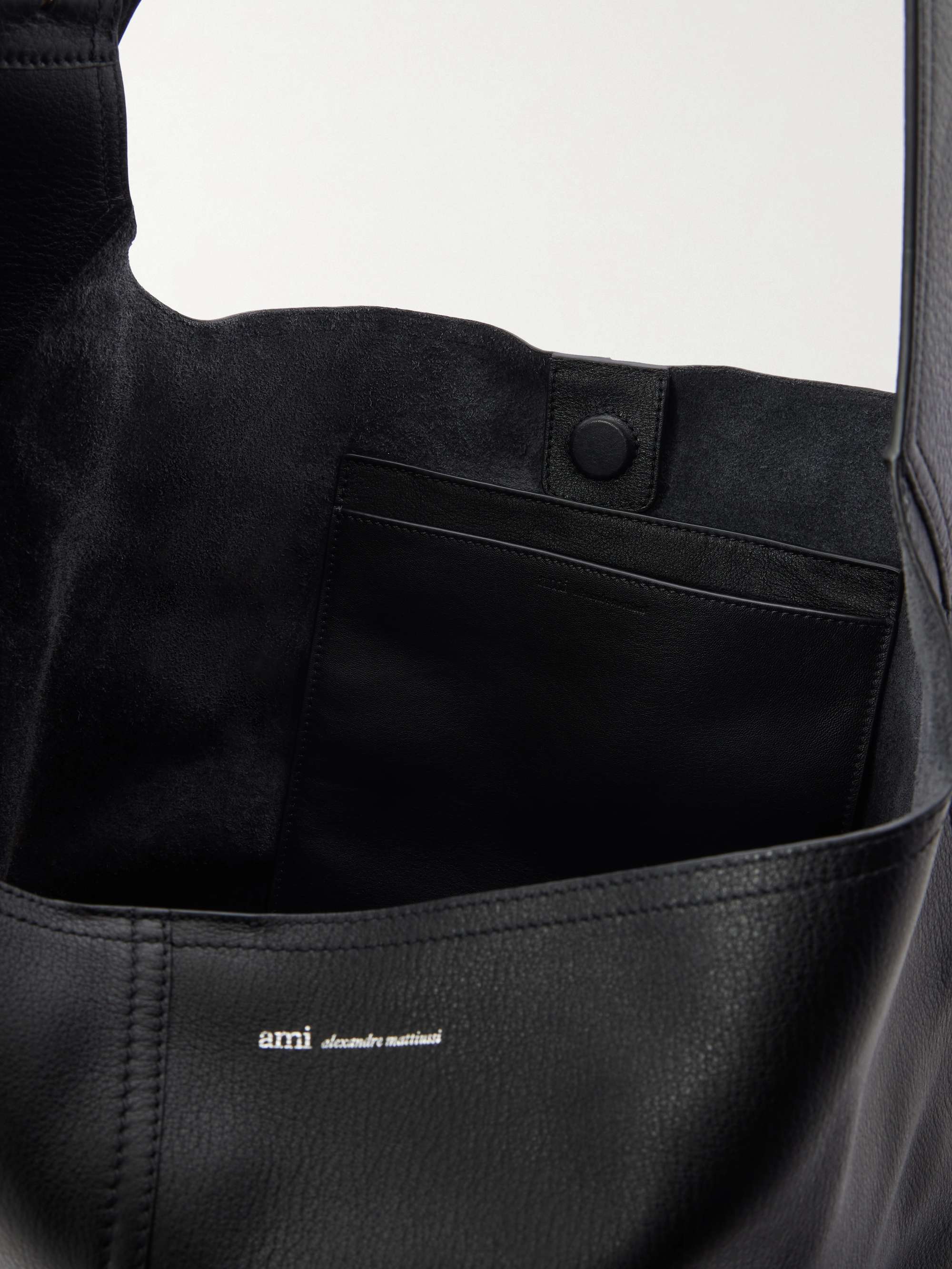 AMI PARIS Etienne buckled leather crossbody bag | NET-A-PORTER