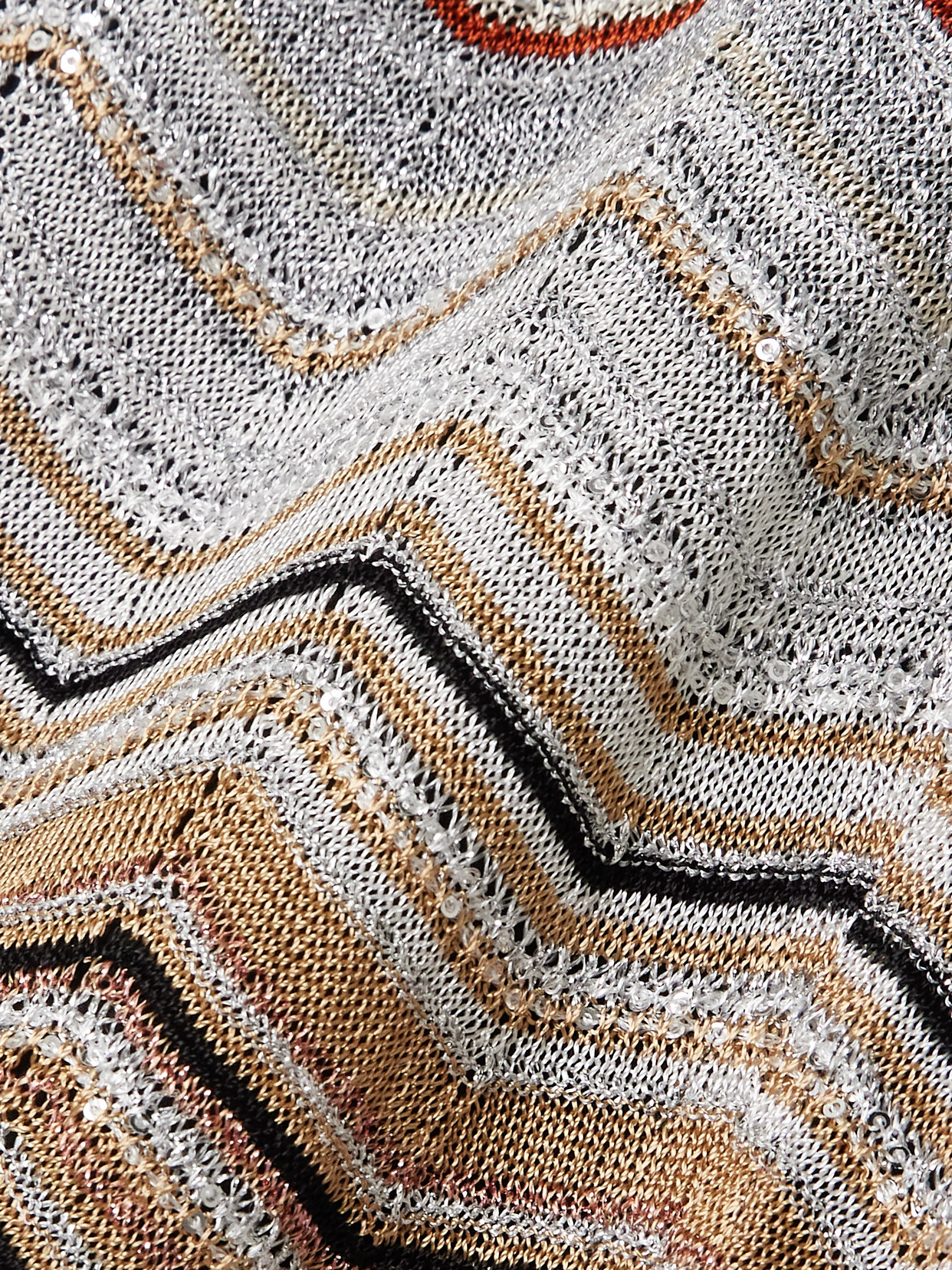 Missoni Sequin-embellished Striped Metallic Crochet-knit Wide-leg Pants In Multi