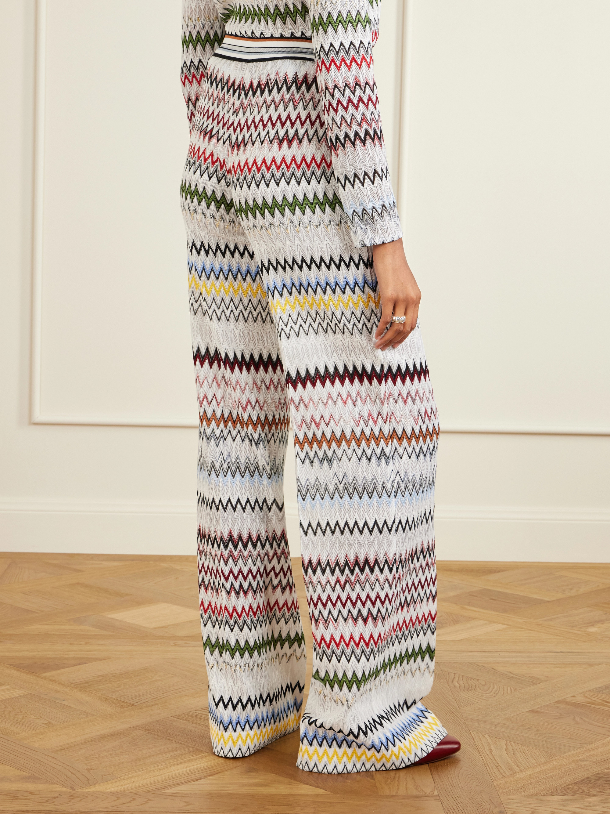Missoni - Striped crochet-knit wide-leg pants | Plush