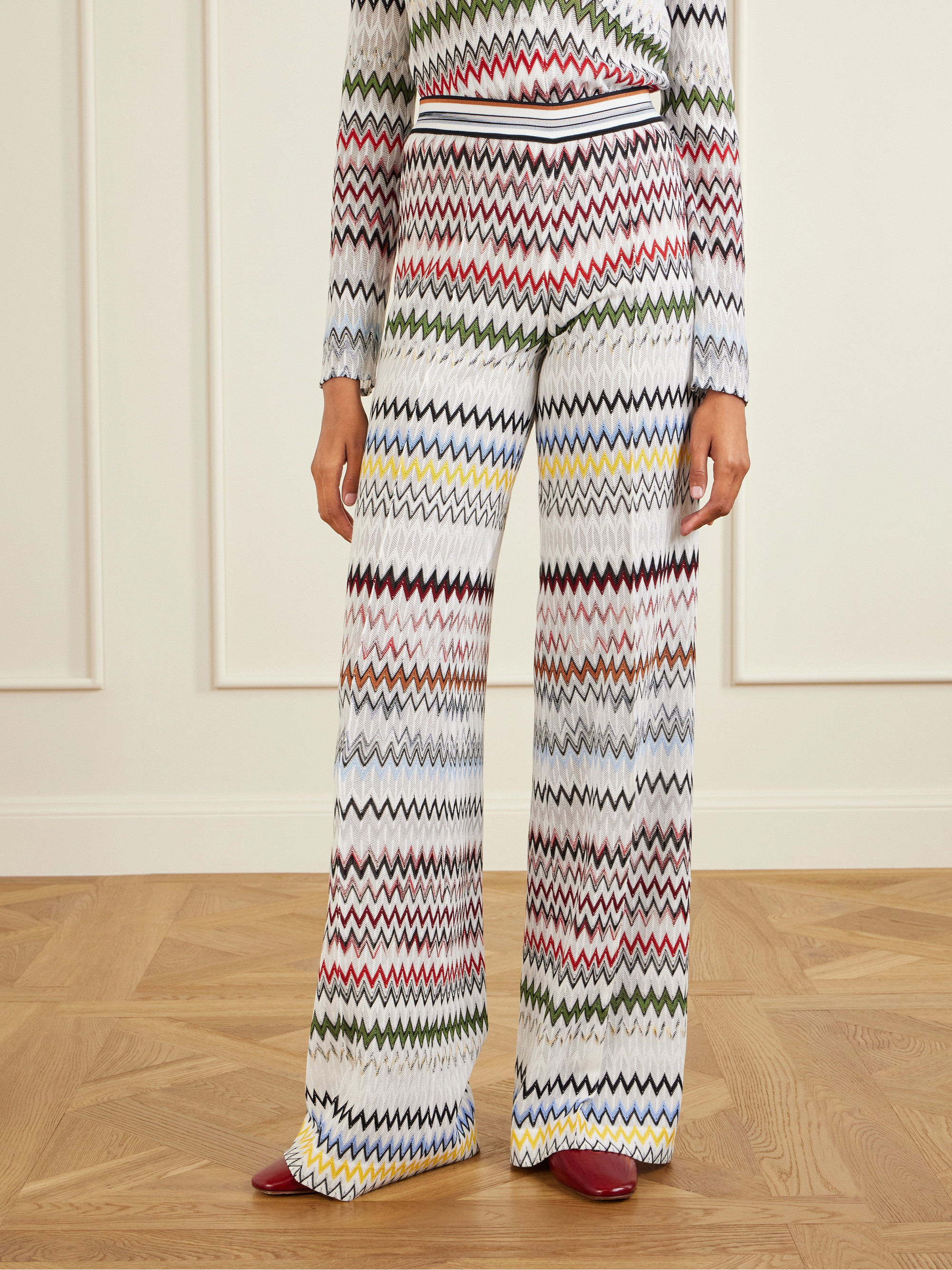 Missoni - Striped crochet-knit wide-leg pants | Plush