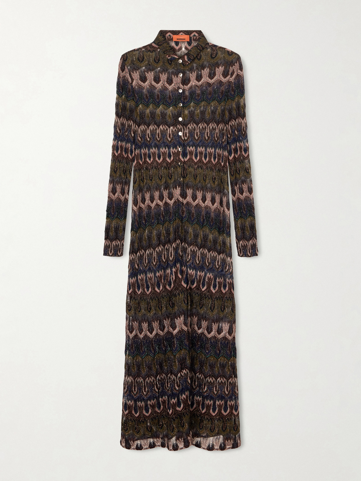Missoni Metallic Crochet-knit Cardigan In Multi