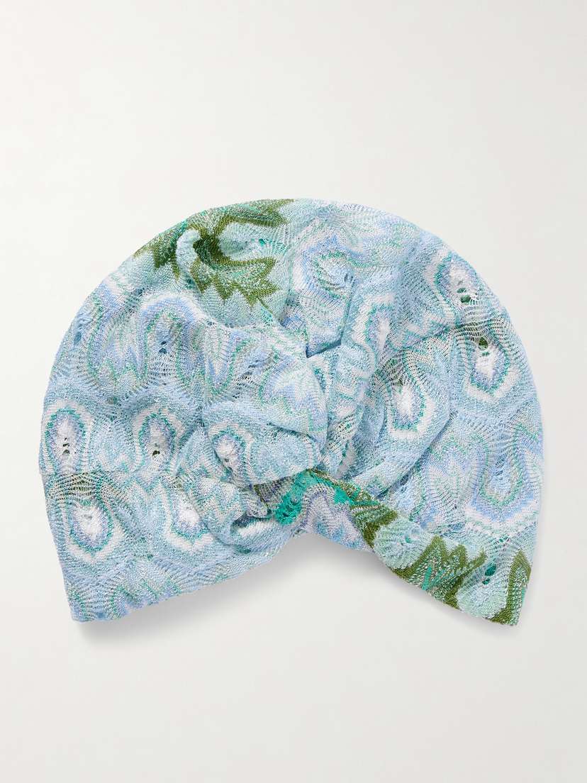 Missoni Metallic Crochet-knit Turban