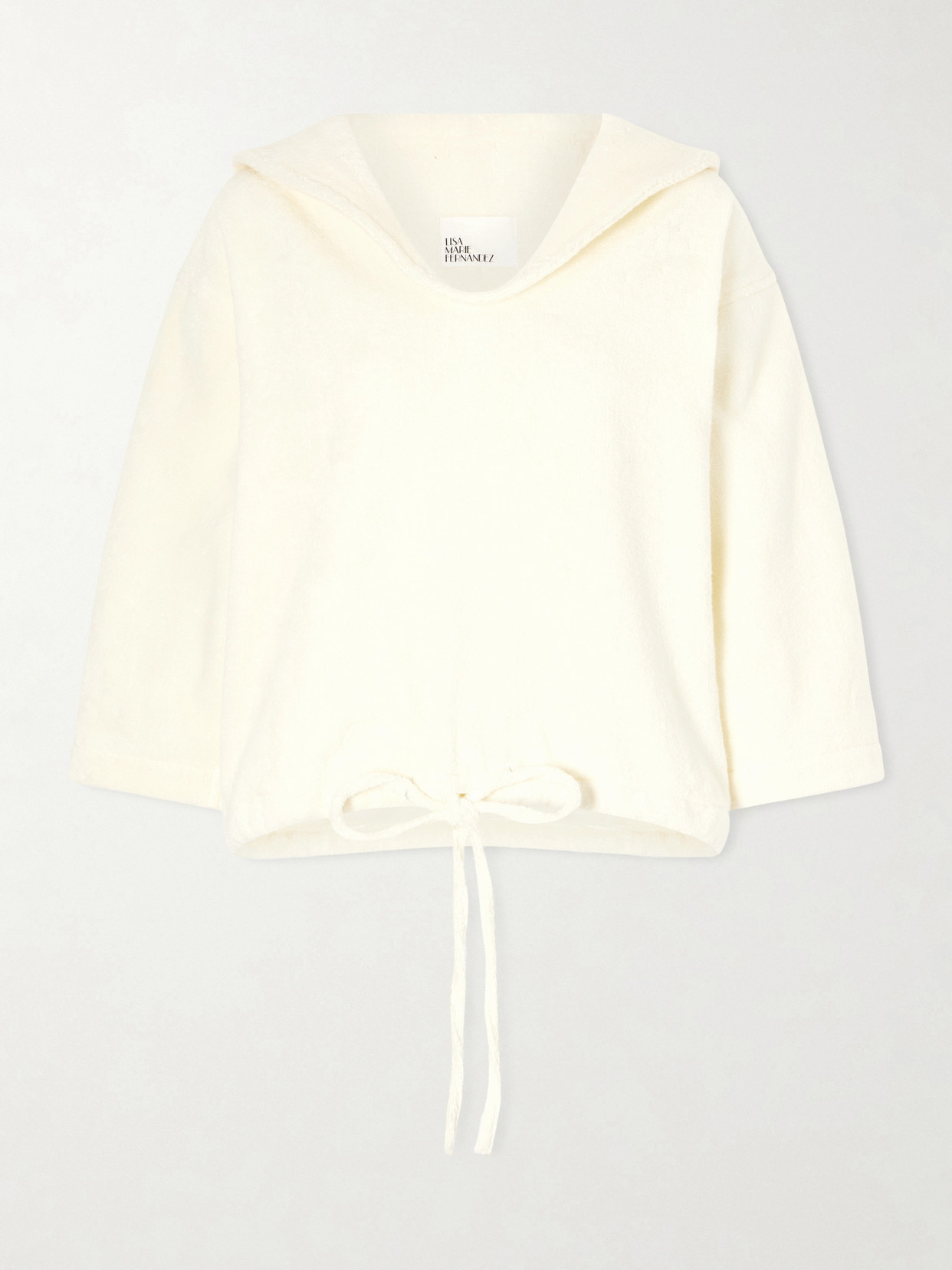 Lisa Marie Fernandez Sailor Cotton-terry Top In Neutral