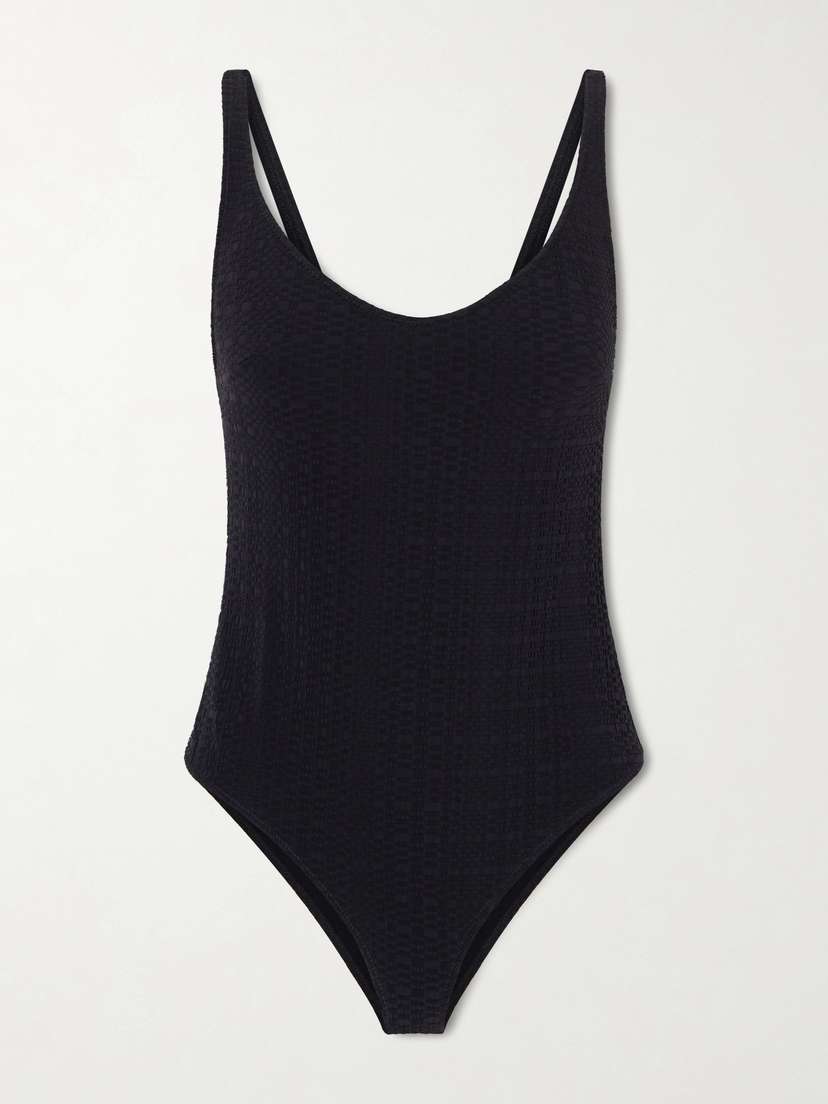 Lisa Marie Fernandez Marilyn Stretch-seersucker Swimsuit