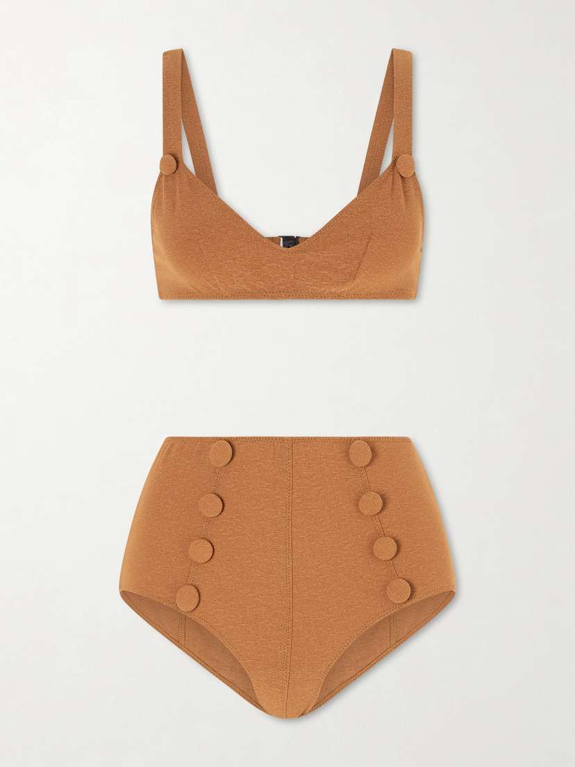 Lisa Marie Fernandez Magdalena Button-embellished Bikini