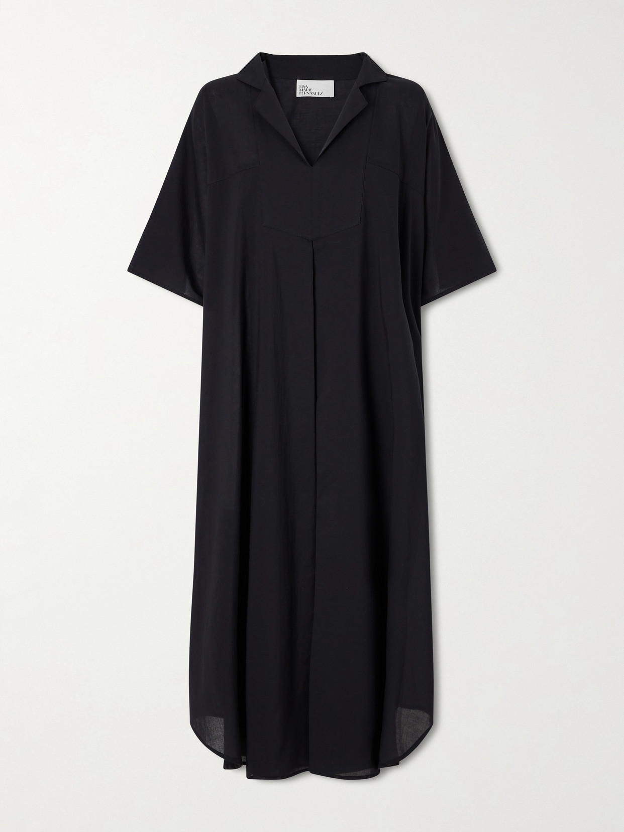 Lisa Marie Fernandez Cotton-voile Kaftan In Black