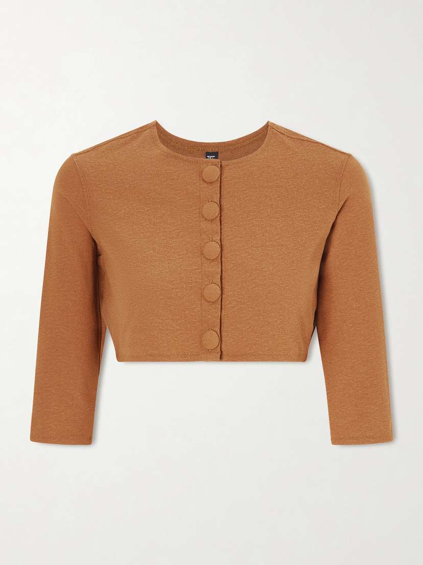 Lisa Marie Fernandez Cropped Stretch-jersey Cardigan