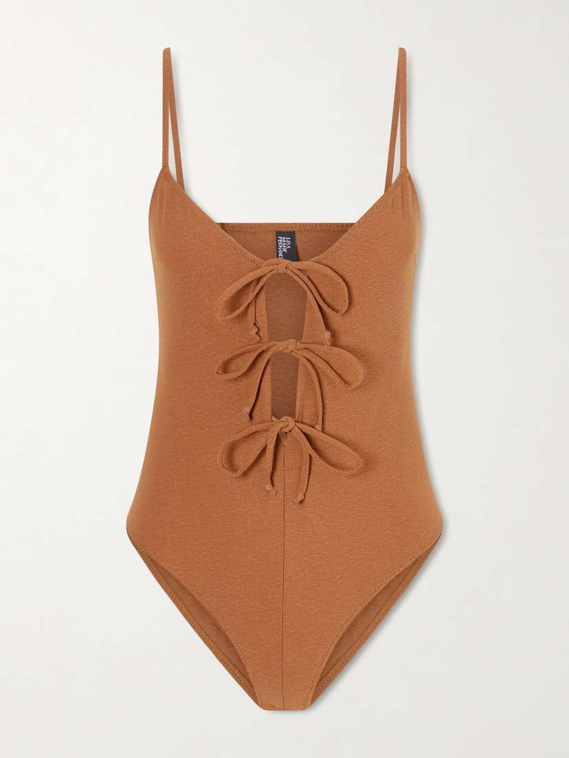Lisa Marie Fernandez Tie-front Cutout Swimsuit