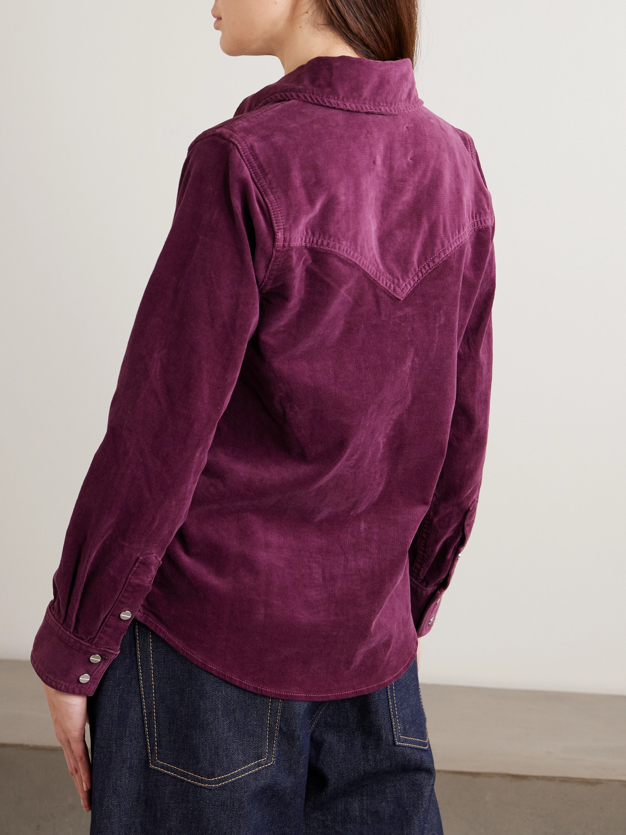 Cowboy Take Me Away Paneled Cotton-Blend Corduroy Shirt