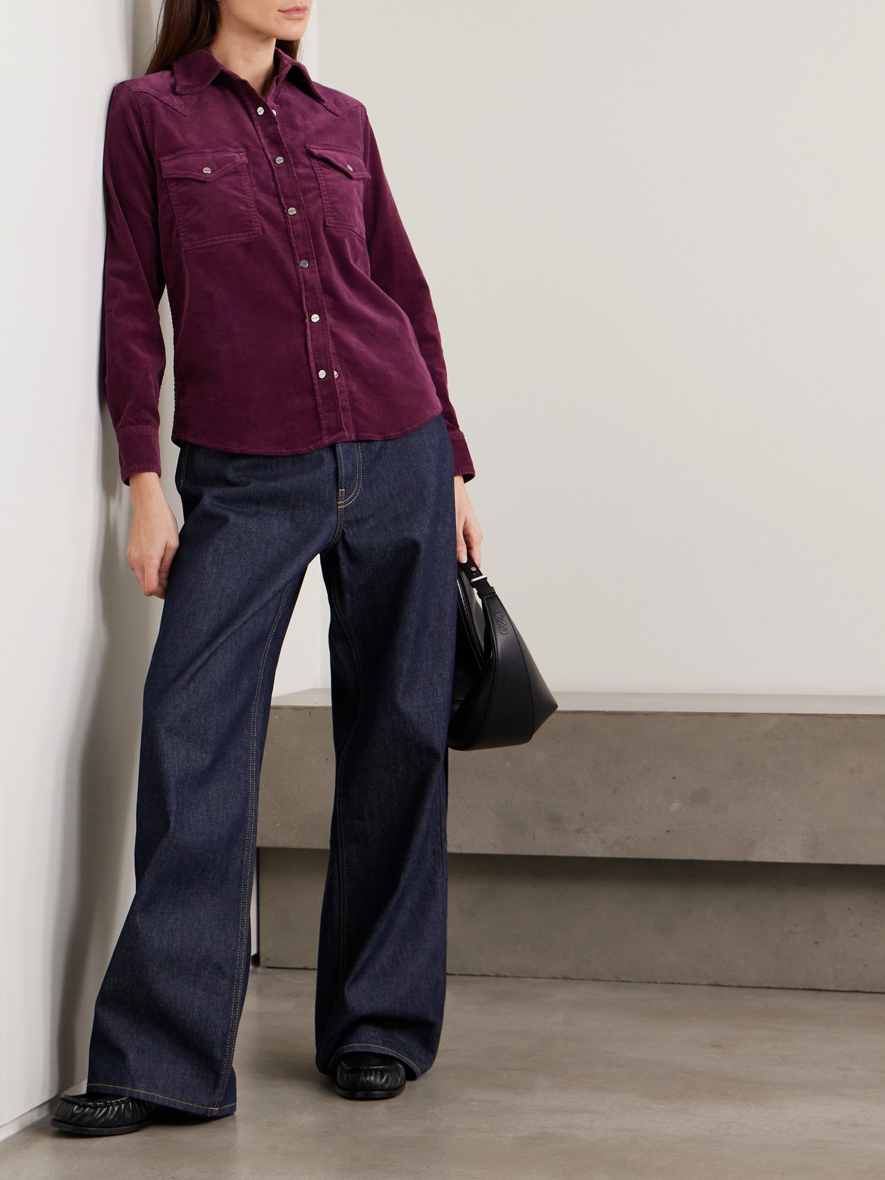Cowboy Take Me Away Paneled Cotton-Blend Corduroy Shirt