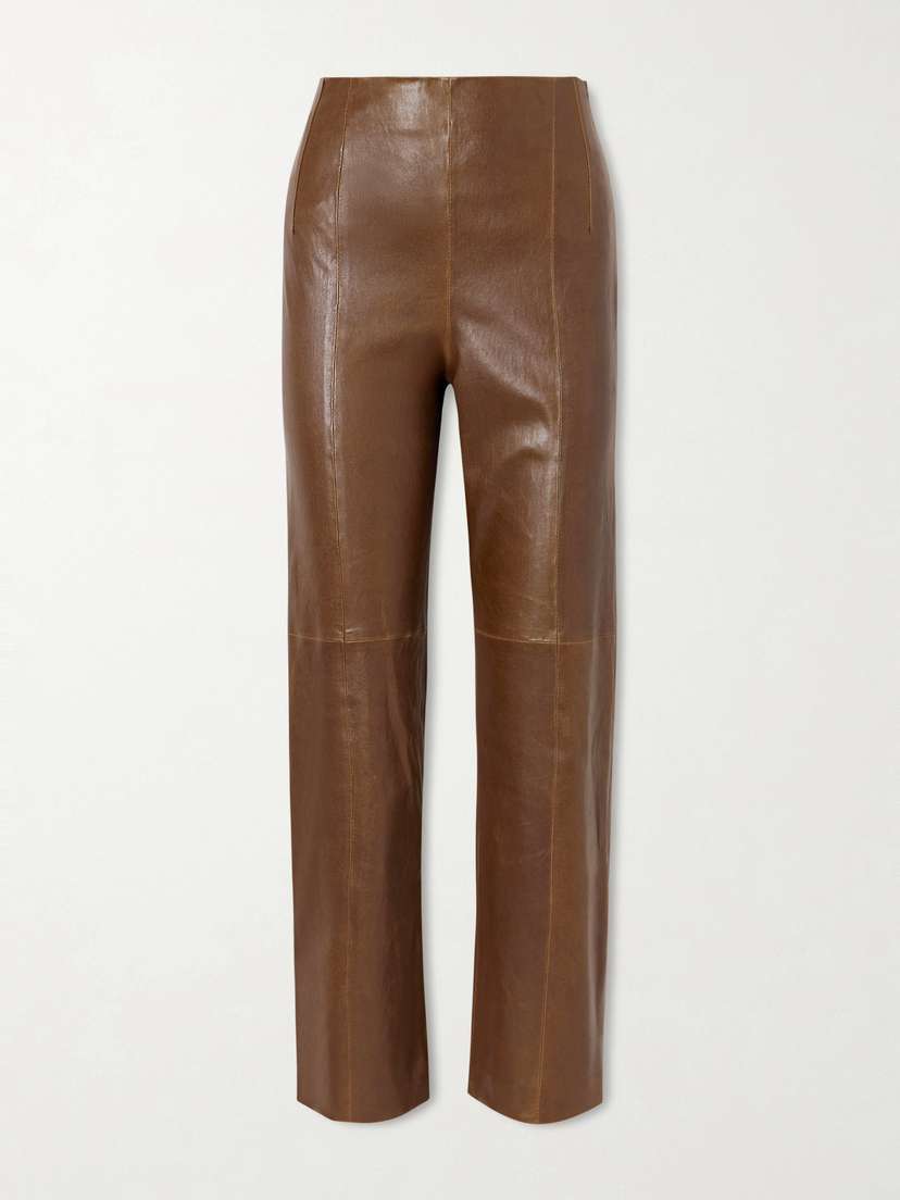 TWP Logan Paneled Leather Slim-leg Pants